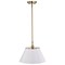 Nuvo Dover 1-Light Medium Pendant - White with Vintage Brass 60/7412 - alternate 4